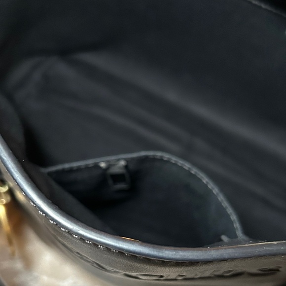 304. See By Chloe Black Leather & suede with removable Gold Charm w/coa - Picture 11 of 16